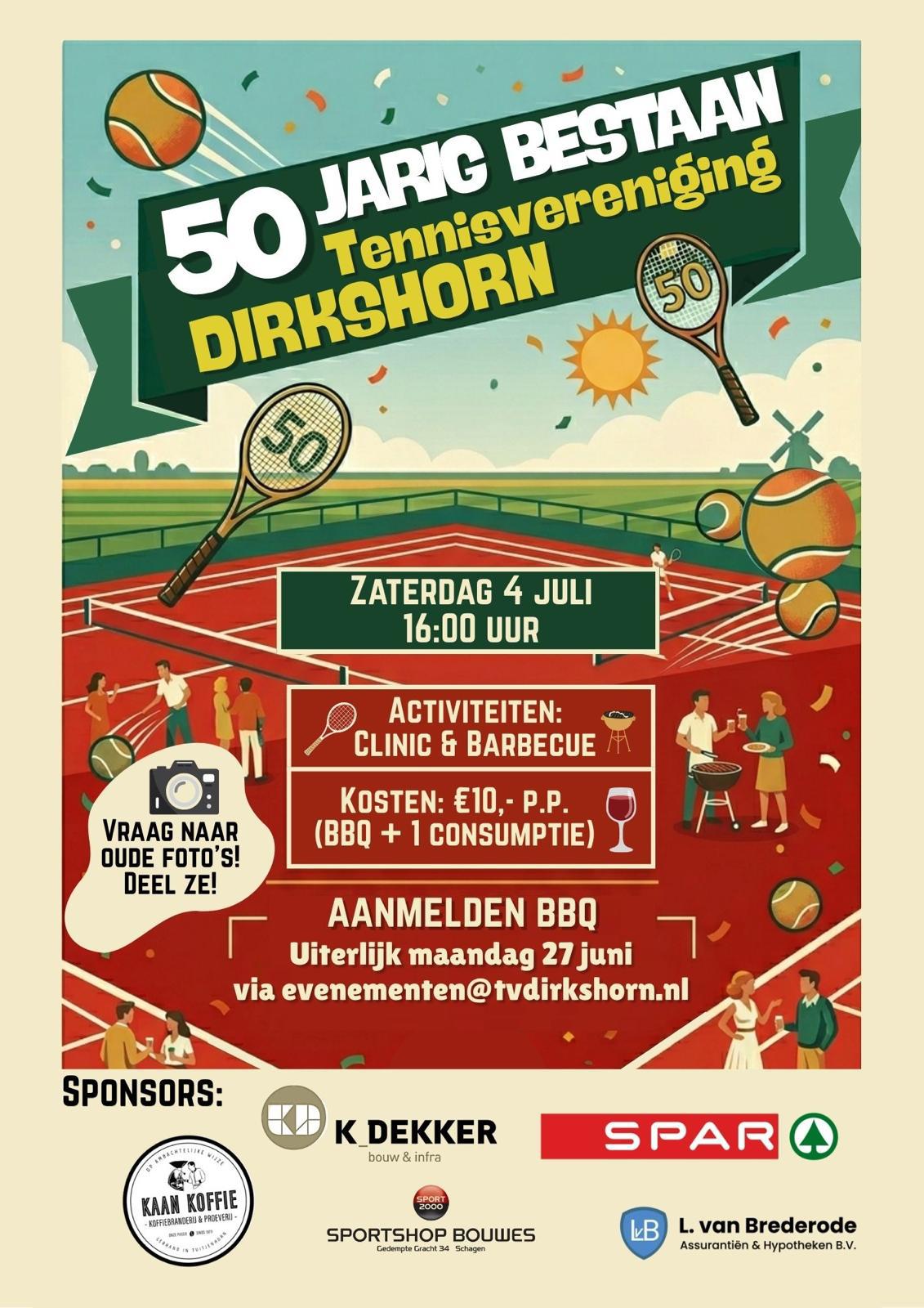 Tennisvereniging Dirkshorn 50 jaar
