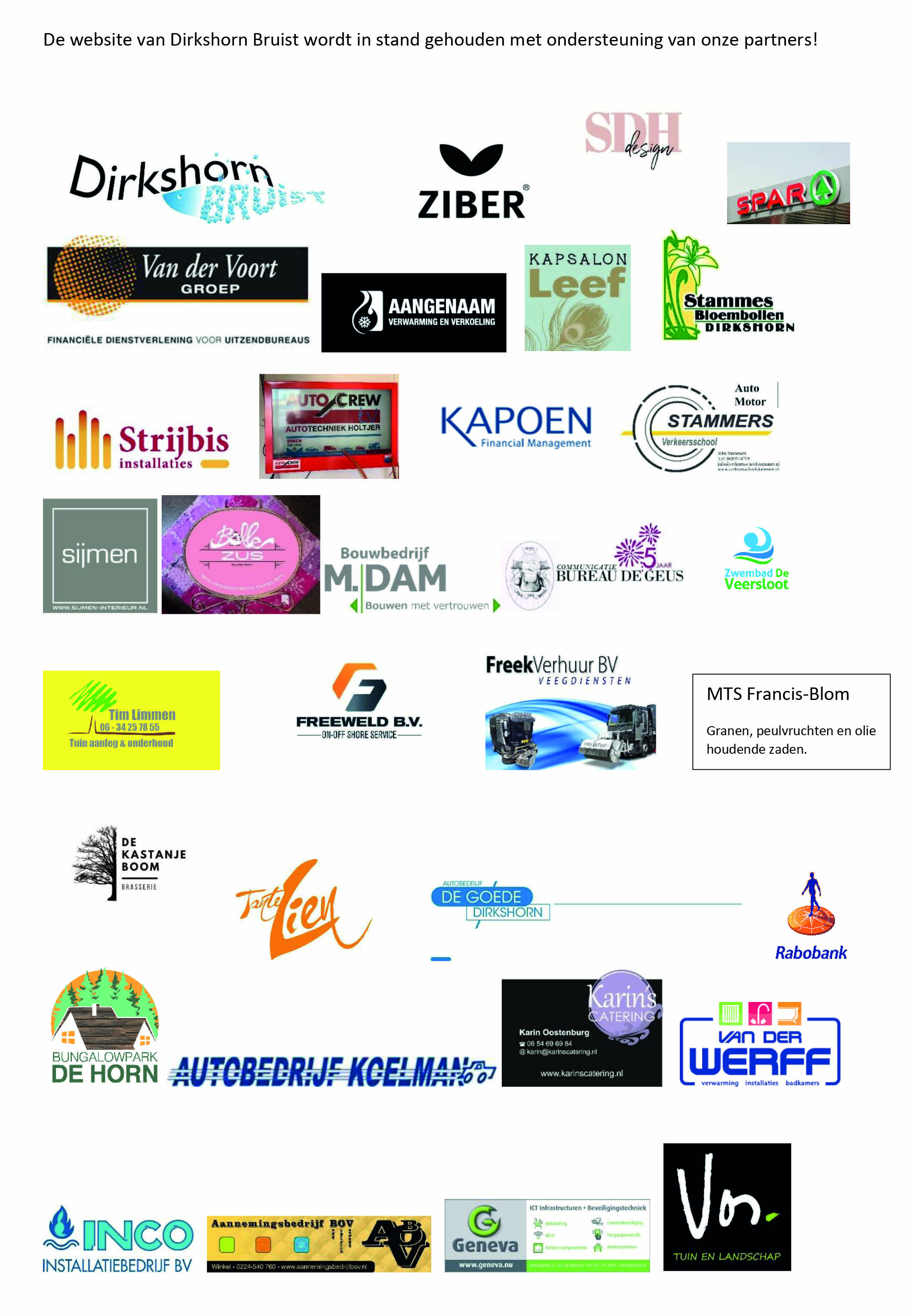 Partners maken deze website mogelijk!